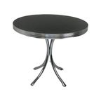 Bel Air - Dining Table - Round (88Cm Diameter) - Chrome Frame - Vintage Americana thumbnail 2