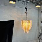 Xl Murano Chandelier Gold/ White Leaves thumbnail 12