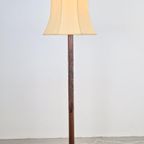 Vintage Oosters Gesneden Mahonie Vloerlamp Art Deco 1930 thumbnail 2