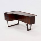 Rosewood Boomerang Desk By Peter Løvig Nielsen For Hedensted Møbelfabrik Denmark 1950S thumbnail 2