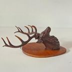 Vintage Hertenkop Wand Beeldje Tirol Skihut Mancave Pub Bar thumbnail 4