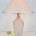 Xl Vintage Fles Tafellamp Vloerlamp Frosted Glas Italië '70 thumbnail 7