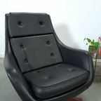 Zwarte Skai Kunstleder Draaifauteuil Uit Zweden thumbnail 8