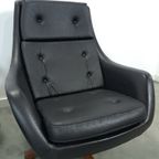 Zwarte Skai Kunstleder Draaifauteuil Uit Zweden thumbnail 16