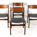 Set 4 Findahl Vintage Eetkamerstoelen Stoelen Gestoffeerd Deens thumbnail 17