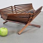 Vintage Deense Palissander Fruitschaal Mand ‘60 Mid-century thumbnail 2