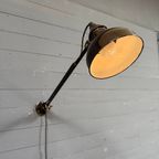 Vroege Rademacher Wandlamp Met Grote Emaille Kap thumbnail 7