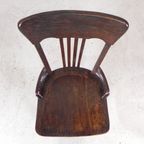Eiken Bureaustoel, Atelierstoel, In Hoogte Verstelbaar, Jaren 30 thumbnail 15