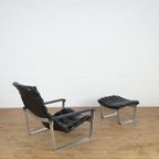 Pulkka Lounge Chair With Ottoman By Ilmari Lappalainen For Asko thumbnail 3
