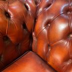 Engelse Bendic Chesterfield Club Fauteuil In Oxblood Rood Volnerf Leer thumbnail 5