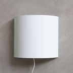 Vintage Halfronde Wandlamp - Wit Metaal thumbnail 5