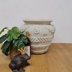 Brocante Franse Stenen Tuinvaas, Bloempot Tuinpot Steen 403 thumbnail 2