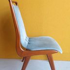 Set Awa Stoelen, Vintage Dinner Chairs, Mohair, Teakhout thumbnail 12