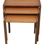 Set Of 3 Nesting Tables 'frankenau' Bijzettafel Tafeltjes Vintage thumbnail 4