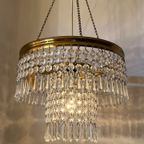 Art Deco Hanglamp Kristal Kroonluchter Met Punt Pegels thumbnail 11