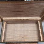 Hutkoffer, Kist, Groen Met Houten Latjes thumbnail 14