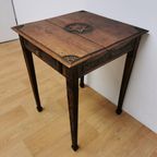 Antiek Frans Houten Bijzettafeltje Plantentafel Haltafeltje thumbnail 3