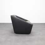Postmodern Leather Armchair On Wheels By Cor thumbnail 9