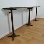 Industriële Sidetable, Muurtafel, Wandconsole Metalen Poten thumbnail 6