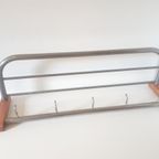 *vintage Kapstok Artdeco Wandkapstok Chroom En Hout thumbnail 2
