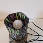 Vintage Glas In Lood Lamp Libelle Tiffany Stijl Lamp thumbnail 7