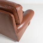 Pair Of Brown Leather Club Armchairs / Fauteuil From 1970’s, Italy thumbnail 9