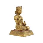 Antieke Thaise Bronzen Vergulde Boeddha Nang Kwak Rattanakosin thumbnail 3