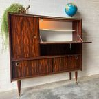 Retro Vintage Mid-century Dressoir,high-board,mid-board,barkast thumbnail 11