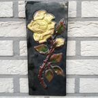Vintage Keramiek Wanddecoratie Roos thumbnail 3