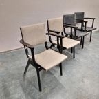 Set Van 4 Vintage Stoelen Stako Eetkamerstoelen Fifties thumbnail 3
