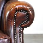 Luxe Schapenleren Oorfauteuil Met Een Vast Zitkussen En Hoog Zitcomfort thumbnail 9
