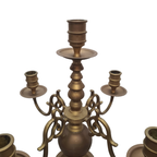 Antiek Stijl Messing 5 Armige Kandelaar thumbnail 5