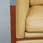 Prachtige Art Deco Schuitema Design Fauteuil In Geel Leer Met Een Hoge Rug Uit De Decoforma Serie thumbnail 13