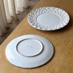 Vintage Portugese White Basket Weave Plate thumbnail 6