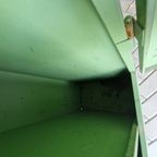 Vintage Lockerkast Legergroene Kledingkast thumbnail 10