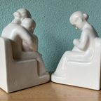 Dutch Schoonhoven Ceramic Bookends By Fancoise Carbius For Nbc thumbnail 5