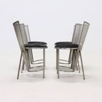 Set Of 4 Sevilla Chairs By Frans Van Praet For Belgo Chrom Belgium 1992 thumbnail 11