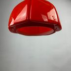 Red Glass Flower Shaped Pendant Light From Glashütte Limburg, 1970 thumbnail 10