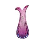 Italiaanse Vaas Bullicante Murano Glas Paars Blauw 28cm thumbnail 8