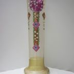 Art Nouveau Glazen Vaas, Belle Epoque Periode thumbnail 9