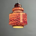 Purple Snake Skin Pattern Glass Pendant Light By Herda, 1970 thumbnail 7