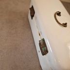 Vintage Witte Emaille Brooddoos Broodtrommel Bak thumbnail 7