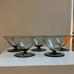 Leerdam Glas Glazen Coupes Set Van 5 thumbnail 6