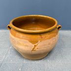 Grote Franse Aardewerk Pot Met Okergeel Glazuur thumbnail 12
