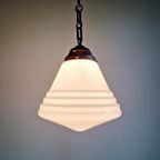 Philips Art Deco-Hanglamp In Witte Opaline, 1930 thumbnail 16