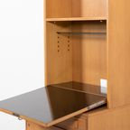 1970’s Vintage Swedish Two Piece Oak Bar Cabinet / Boekenkast thumbnail 5