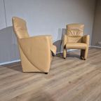 2X Jori Vinci Fauteuils - Geel - Leder - Design - Topstaat thumbnail 4