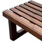 Vintage Houten Slatted Bench Lattenbank Xxl Design 70'S thumbnail 7