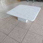 Italian White / Grey Marble Coffee Table 1970 thumbnail 4