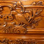 Louis Xv Franse Gebeeldhouwde Eiken Commode. thumbnail 10
